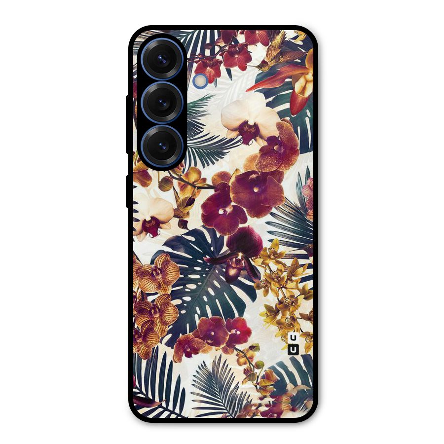 Vintage Rustic Flowers Metal Back Case for Galaxy S25