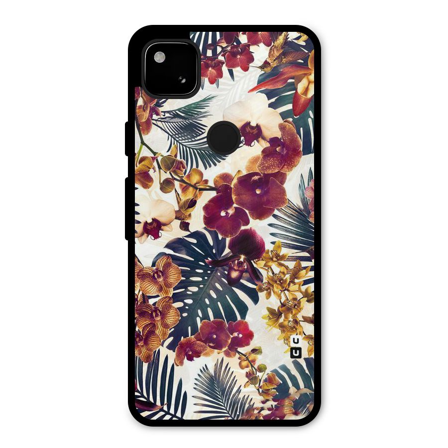 Vintage Rustic Flowers Metal Back Case for Google Pixel 4a