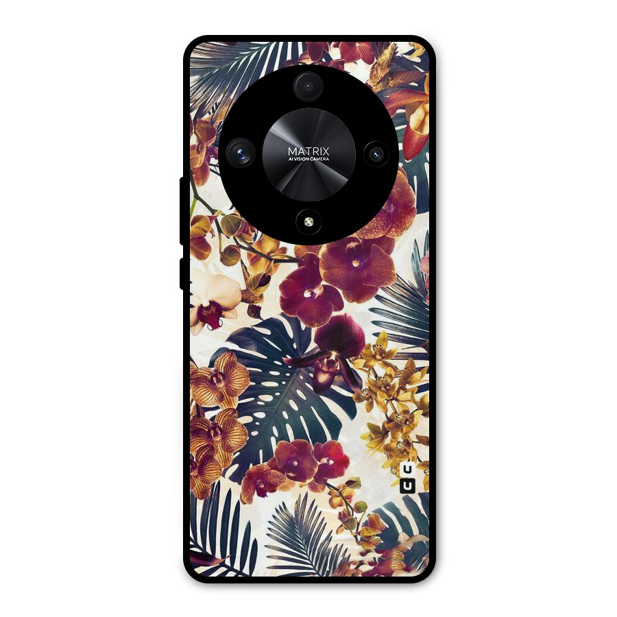Vintage Rustic Flowers Metal Back Case for Honor X9b