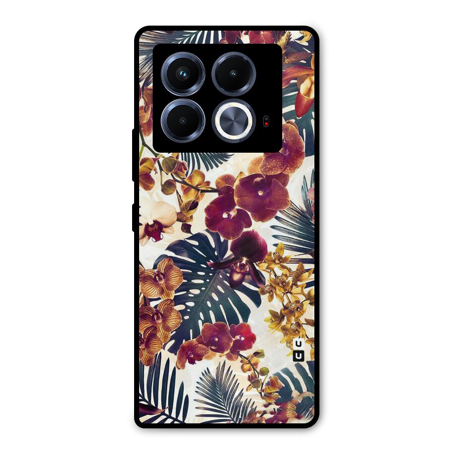 Vintage Rustic Flowers Metal Back Case for Infinix Note 40 5G
