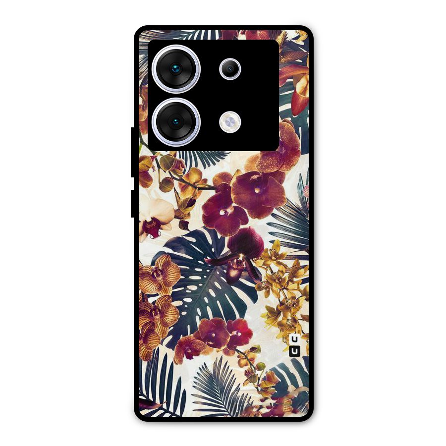 Vintage Rustic Flowers Metal Back Case for Infinix Zero 30 5G