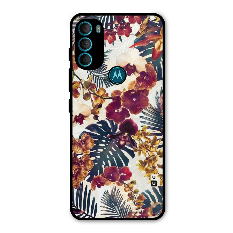 Vintage Rustic Flowers Metal Back Case for Moto G71 5G