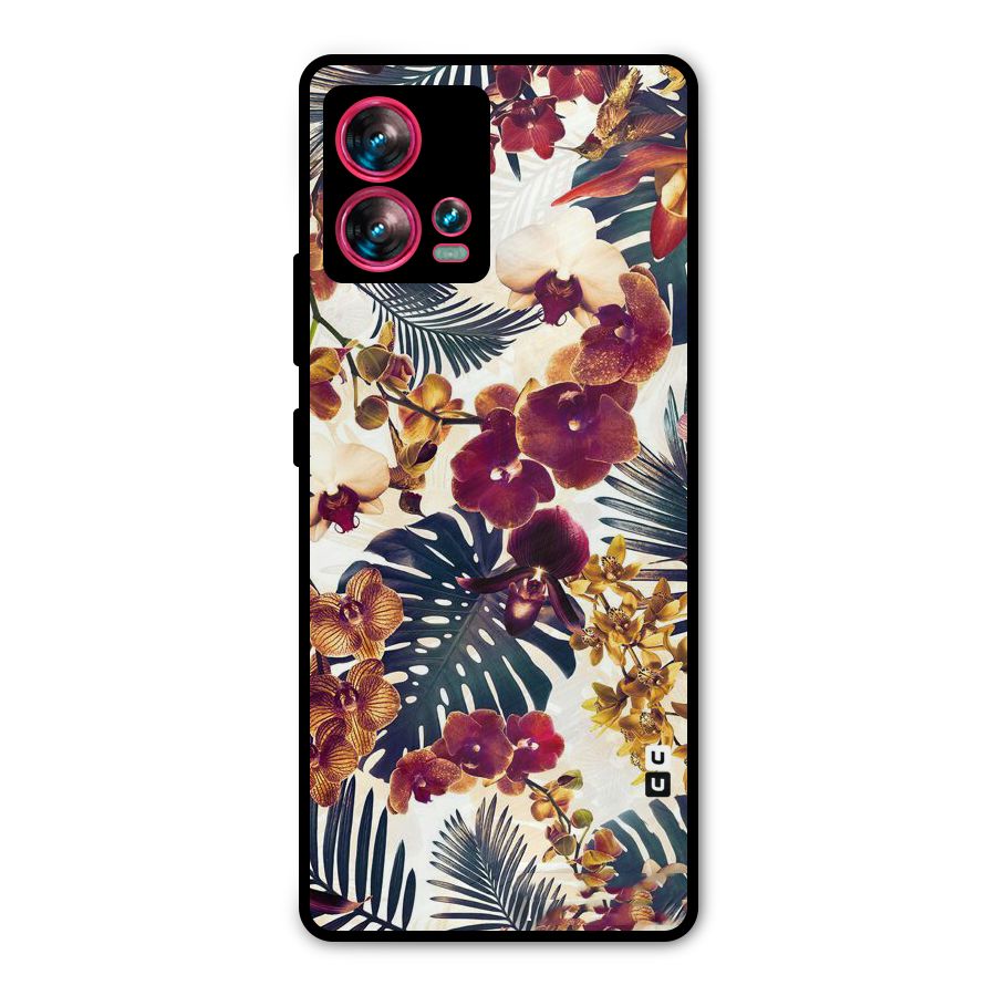 Vintage Rustic Flowers Metal Back Case for Motorola Edge 30 Fusion