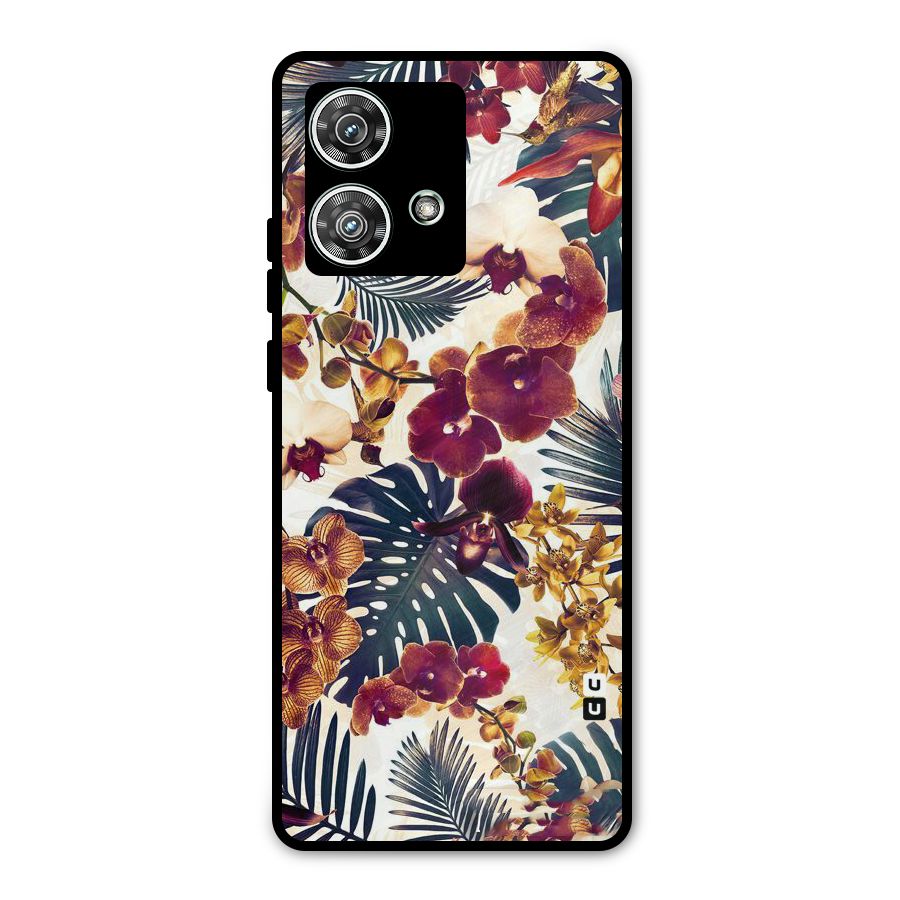 Vintage Rustic Flowers Metal Back Case for Motorola Edge 40 Neo