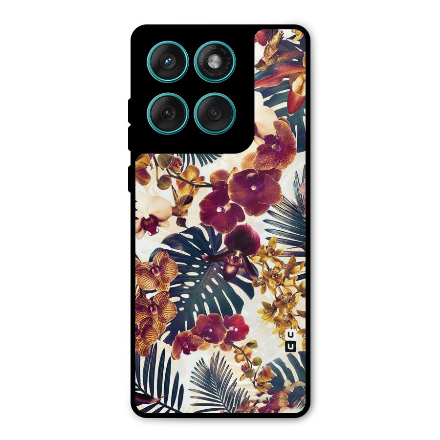 Vintage Rustic Flowers Metal Back Case for Motorola Edge 60