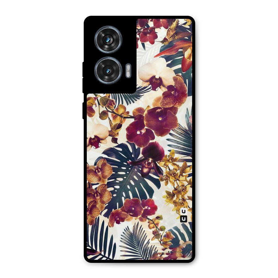 Vintage Rustic Flowers Metal Back Case for Motorola G96