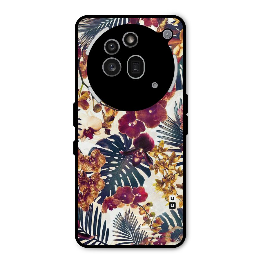 Vintage Rustic Flowers Metal Back Case for Nothing Phone 3a Pro