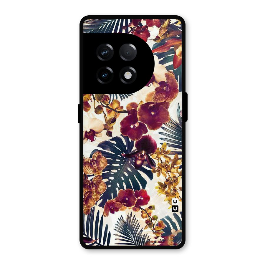 Vintage Rustic Flowers Metal Back Case for OnePlus 11R