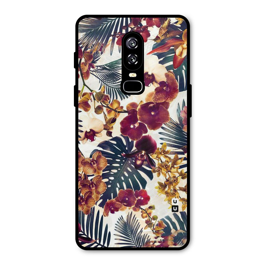 Vintage Rustic Flowers Metal Back Case for OnePlus 6