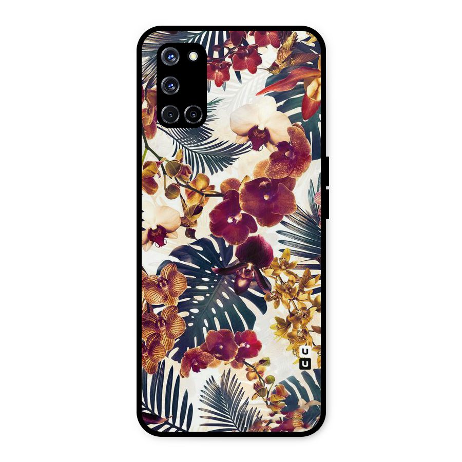 Vintage Rustic Flowers Metal Back Case for Oppo A52