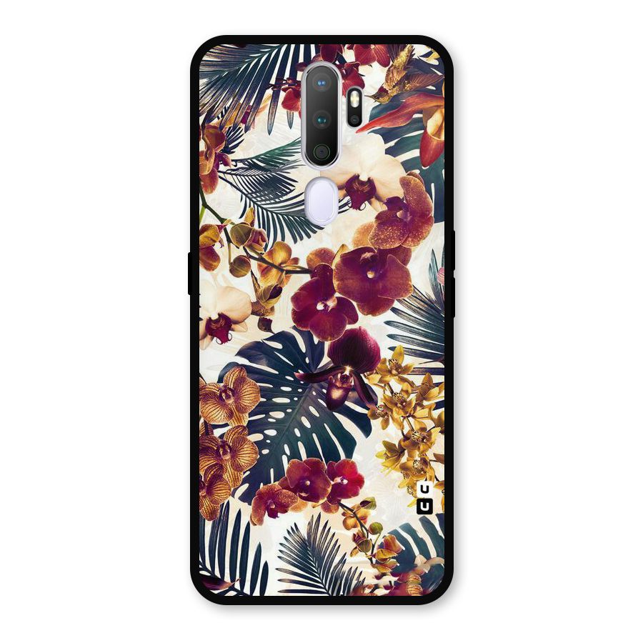 Vintage Rustic Flowers Metal Back Case for Oppo A9 (2020)