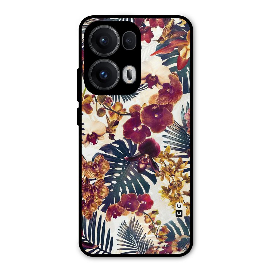 Vintage Rustic Flowers Metal Back Case for Oppo Reno13 Pro