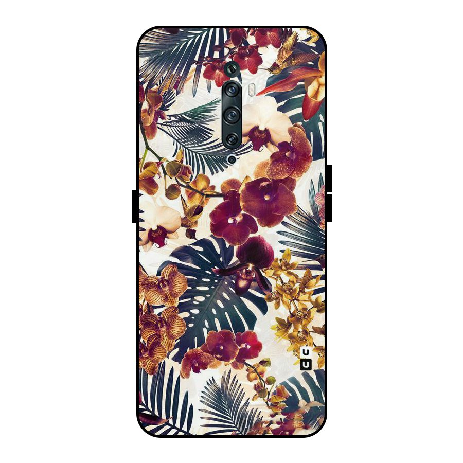 Vintage Rustic Flowers Metal Back Case for Oppo Reno2 Z
