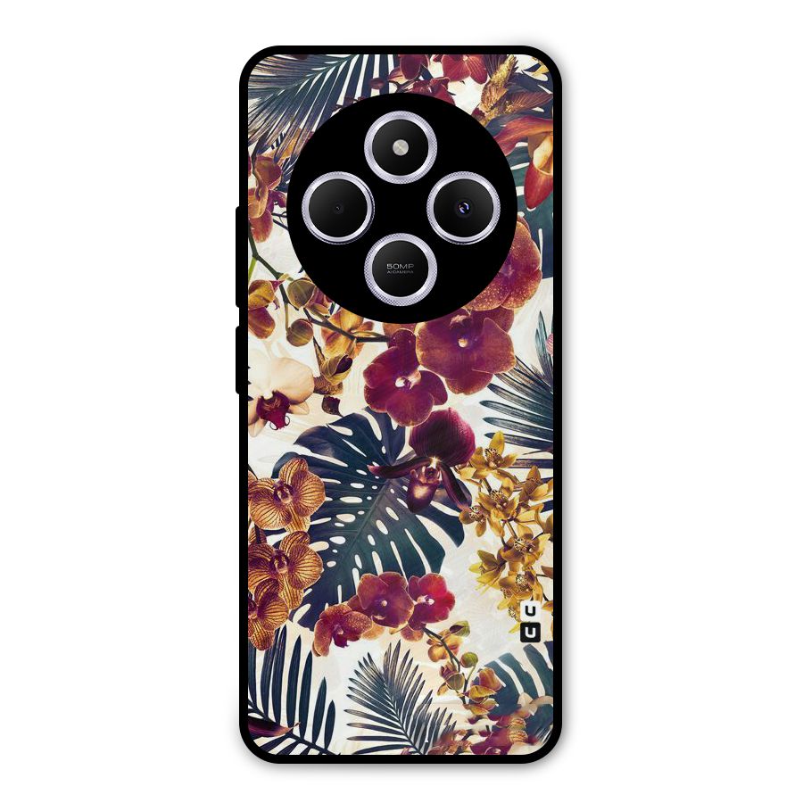 Vintage Rustic Flowers Metal Back Case for Poco C75 5G