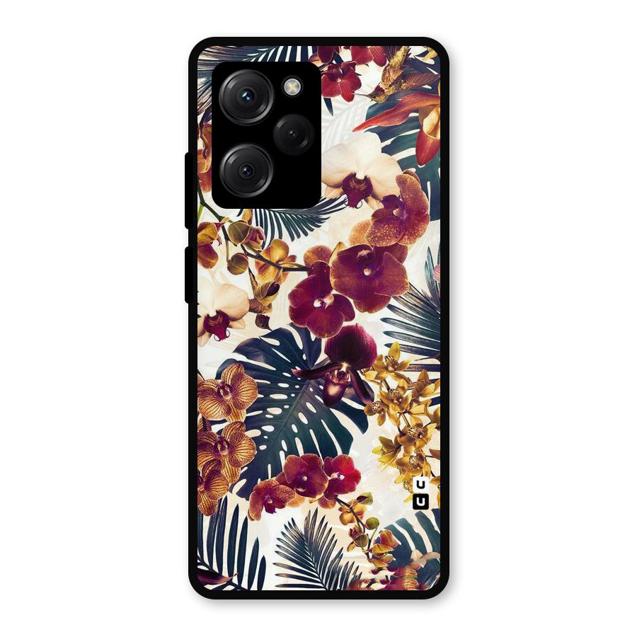 Vintage Rustic Flowers Metal Back Case for Poco X5 Pro