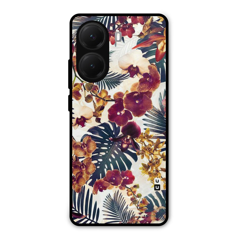 Vintage Rustic Flowers Metal Back Case for Poco X7 Pro