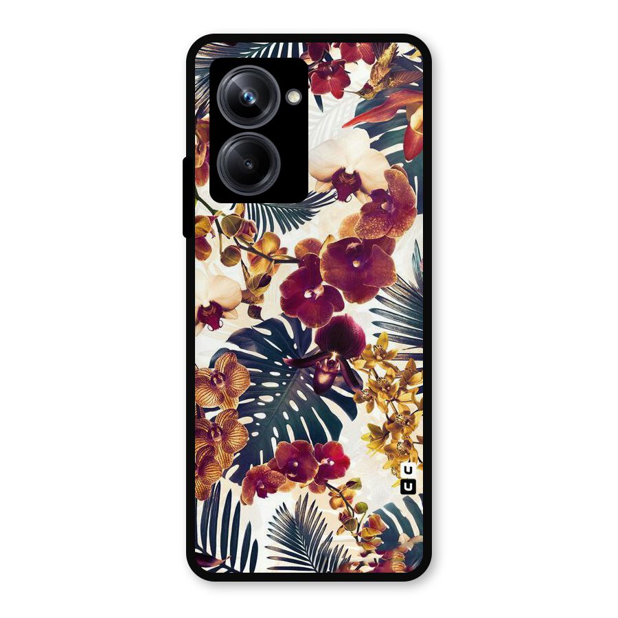Vintage Rustic Flowers Metal Back Case for Realme 10 Pro