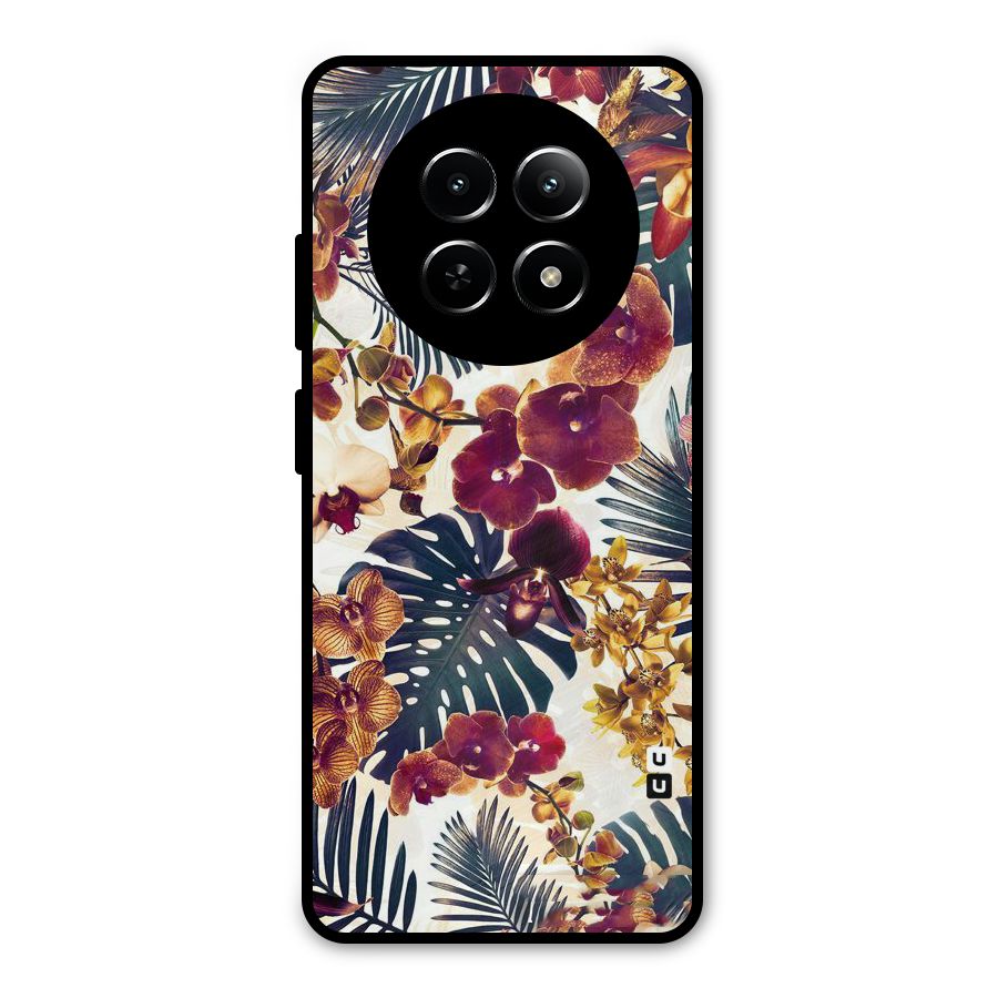 Vintage Rustic Flowers Metal Back Case for Realme 12 5G