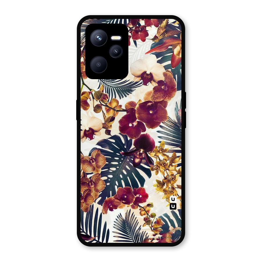 Vintage Rustic Flowers Metal Back Case for Realme C35
