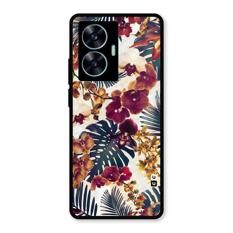 Vintage Rustic Flowers Metal Back Case for Realme C55