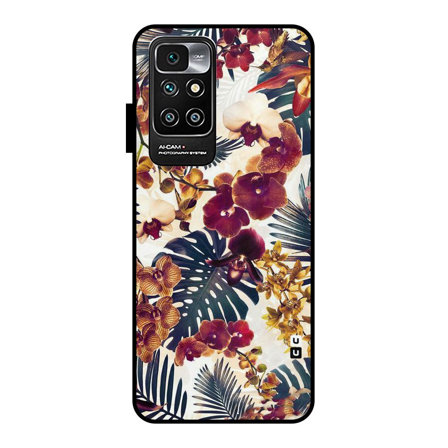 Vintage Rustic Flowers Metal Back Case for Redmi 10 Prime