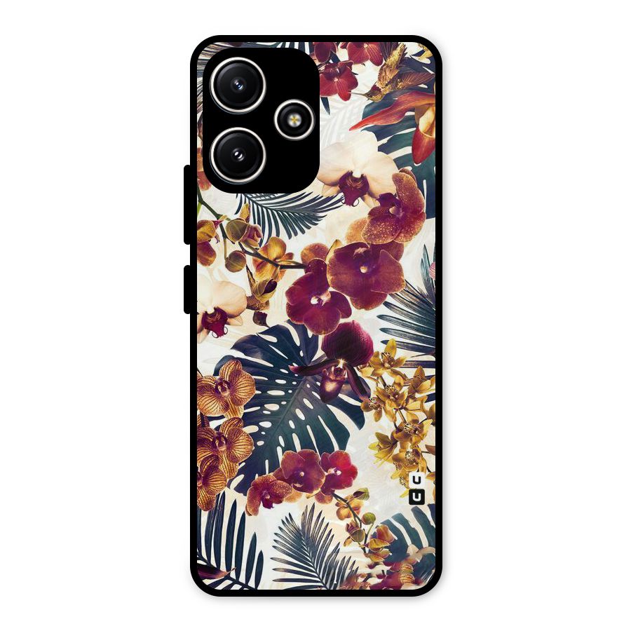 Vintage Rustic Flowers Metal Back Case for Redmi 12 5G