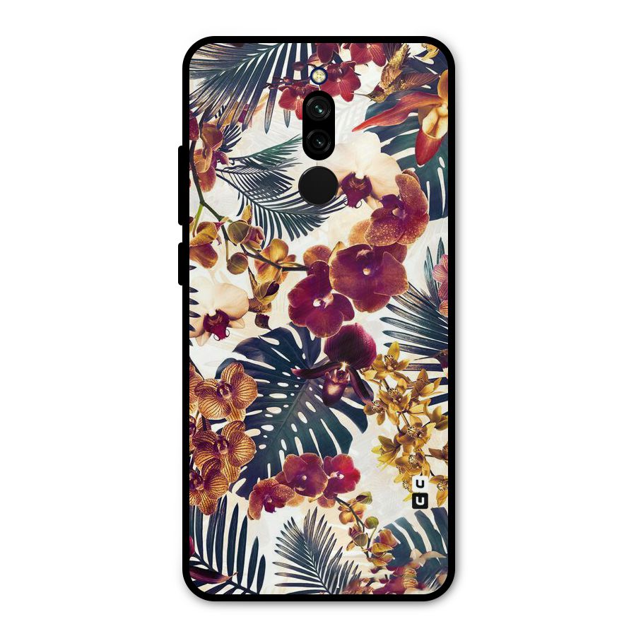 Vintage Rustic Flowers Metal Back Case for Redmi 8