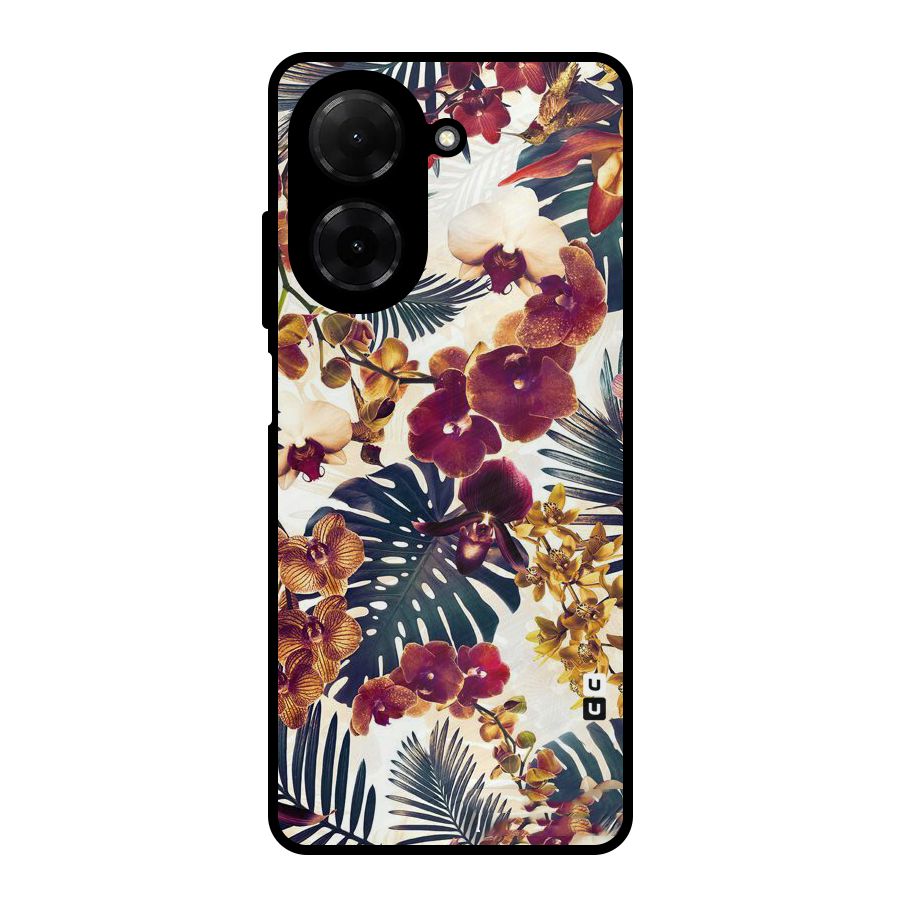 Vintage Rustic Flowers Metal Back Case for Redmi A5 4G