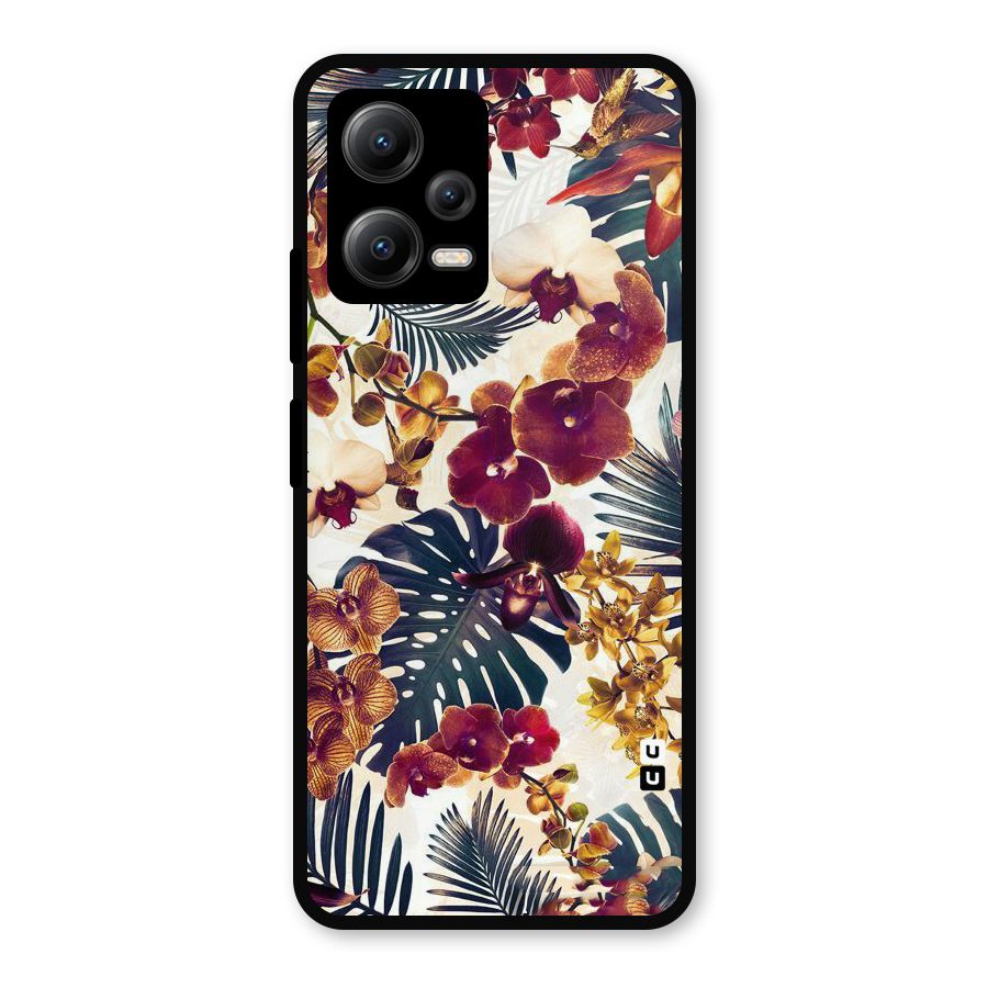 Vintage Rustic Flowers Metal Back Case for Redmi Note 12 5G