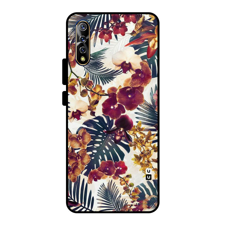 Vintage Rustic Flowers Metal Back Case for Vivo S1