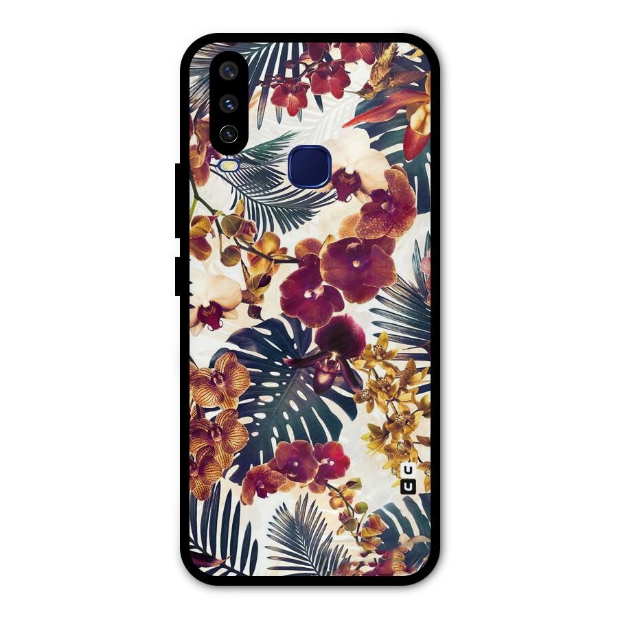 Vintage Rustic Flowers Metal Back Case for Vivo Y12