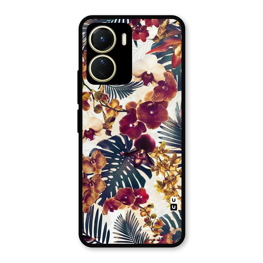 Vintage Rustic Flowers Metal Back Case for Vivo Y16