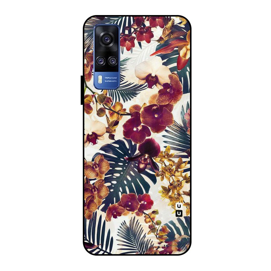Vintage Rustic Flowers Metal Back Case for Vivo Y51