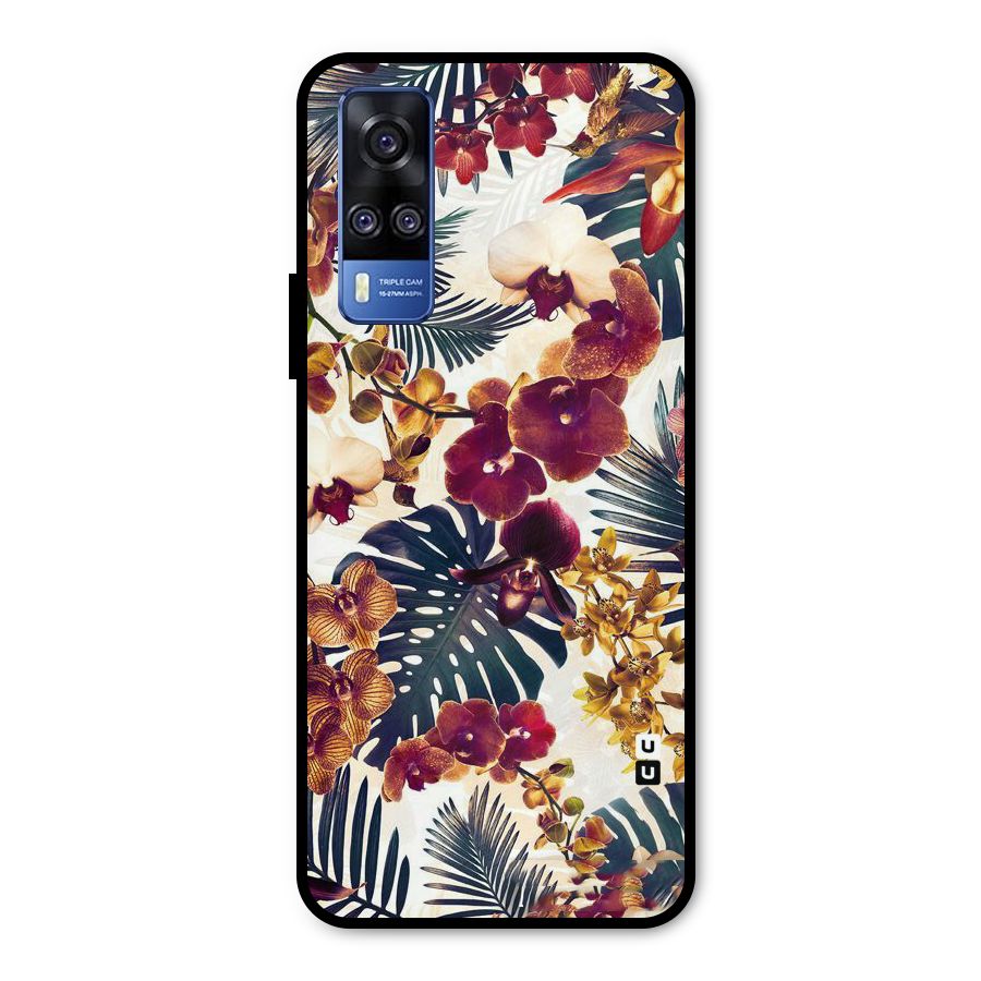 Vintage Rustic Flowers Metal Back Case for Vivo Y51A