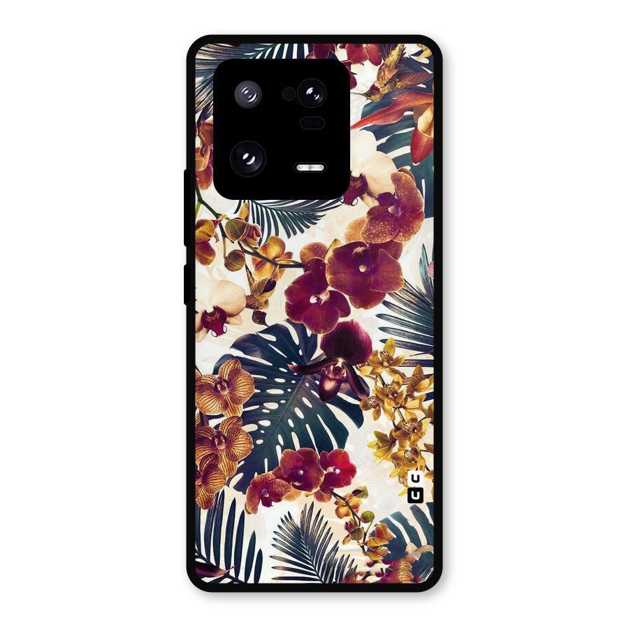 Vintage Rustic Flowers Metal Back Case for Xiaomi 13 Pro
