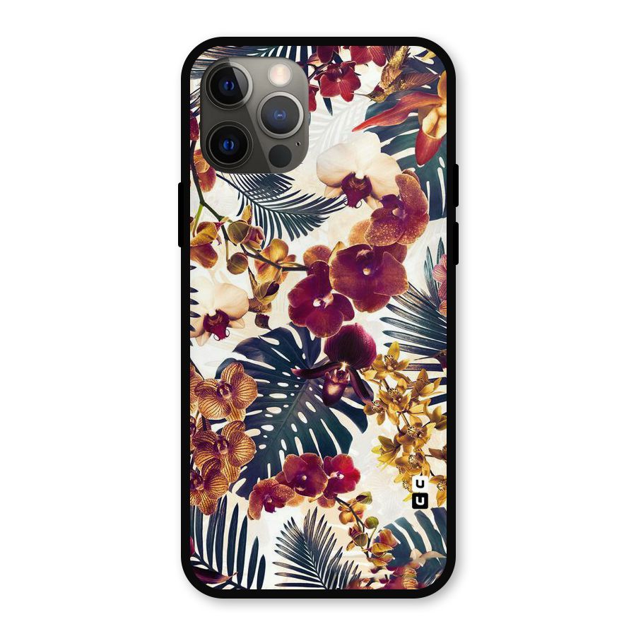 Vintage Rustic Flowers Metal Back Case for iPhone 12 Pro
