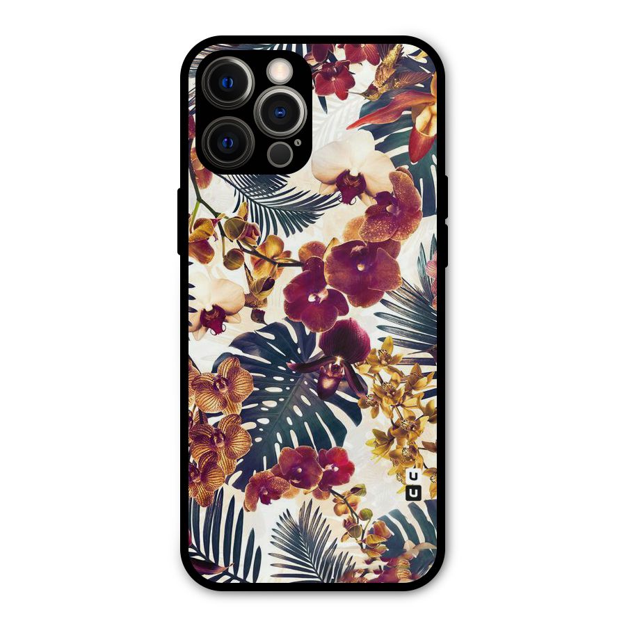 Vintage Rustic Flowers Metal Back Case for iPhone 12 Pro Max