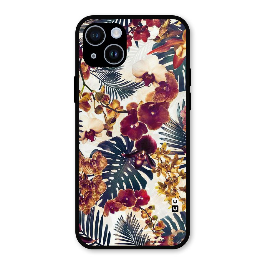 Vintage Rustic Flowers Metal Back Case for iPhone 14