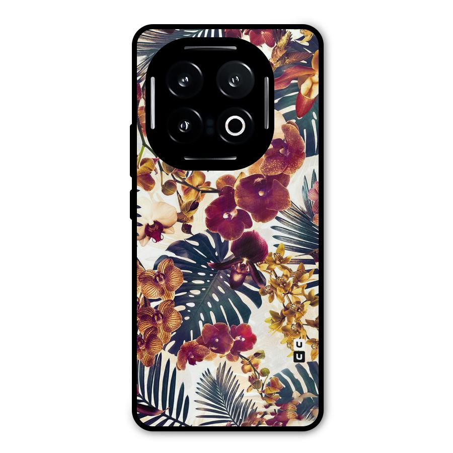 Vintage Rustic Flowers Metal Back Case for iQOO 13