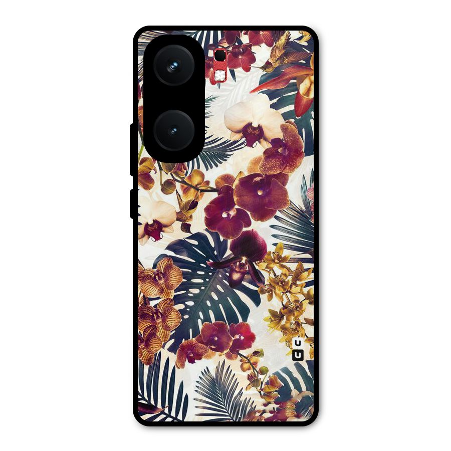 Vintage Rustic Flowers Metal Back Case for iQOO Neo 9 Pro
