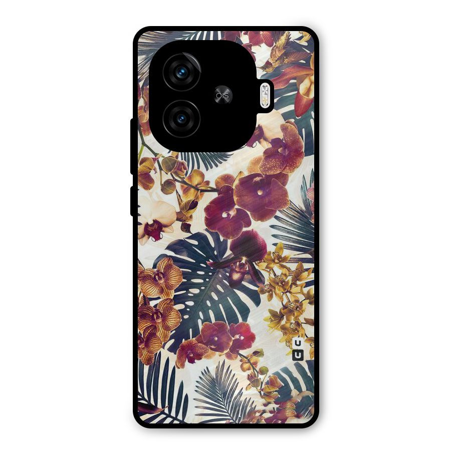 Vintage Rustic Flowers Metal Back Case for iQOO Z9 Turbo