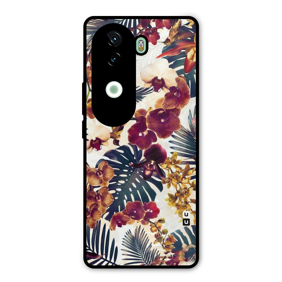 Vintage Rustic Flowers Metal Back Case for iQOO Z9s