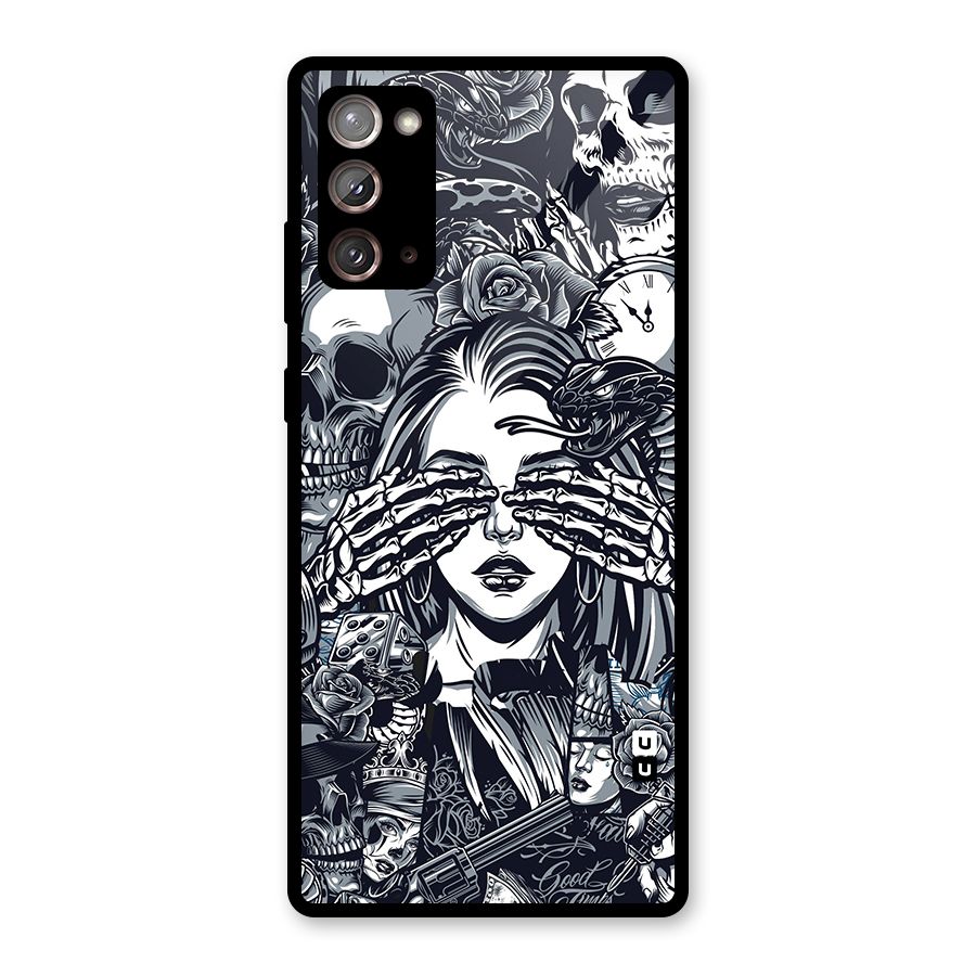 Vintage Skulls and Girl Style Glass Back Case for Galaxy Note 20