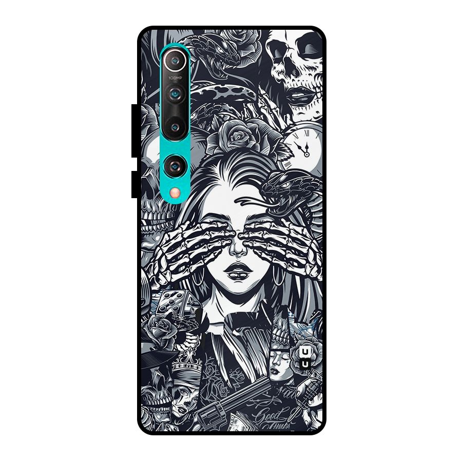 Vintage Skulls and Girl Style Metal Back Case for Mi 10