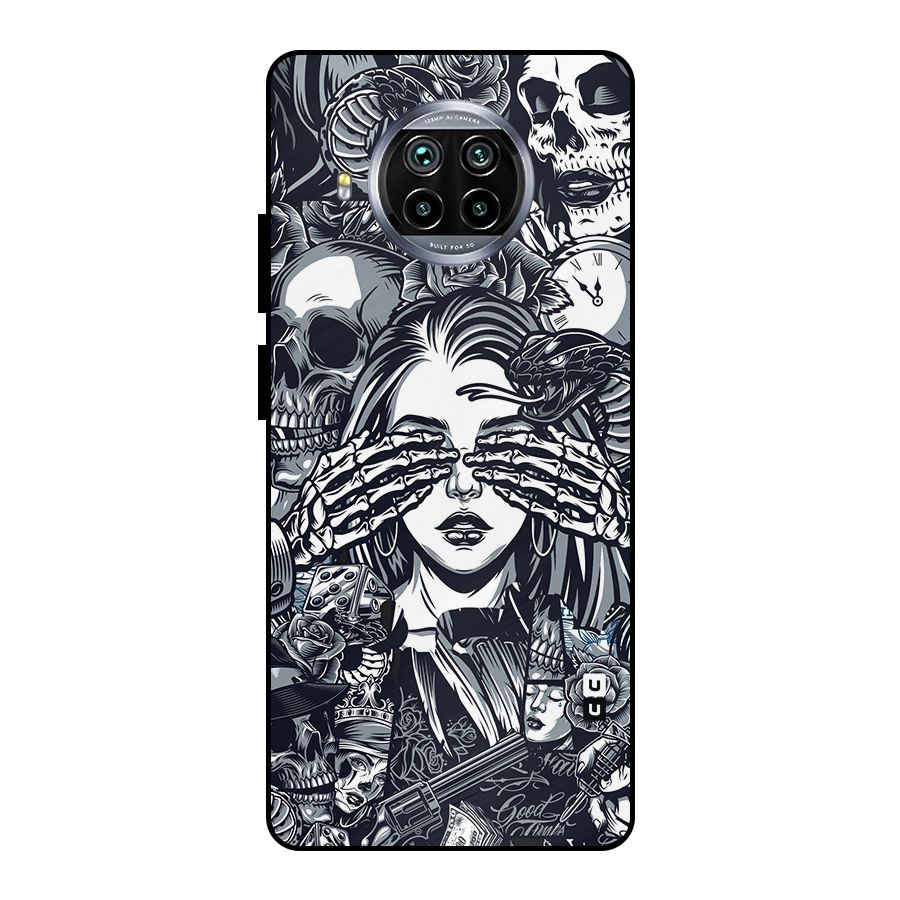 Vintage Skulls and Girl Style Metal Back Case for Mi 10i