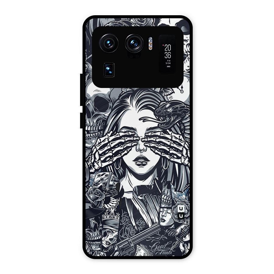 Vintage Skulls and Girl Style Metal Back Case for Mi 11 Ultra