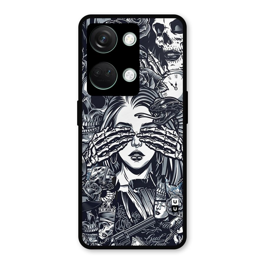 Vintage Skulls and Girl Style Metal Back Case for OnePlus Nord 3