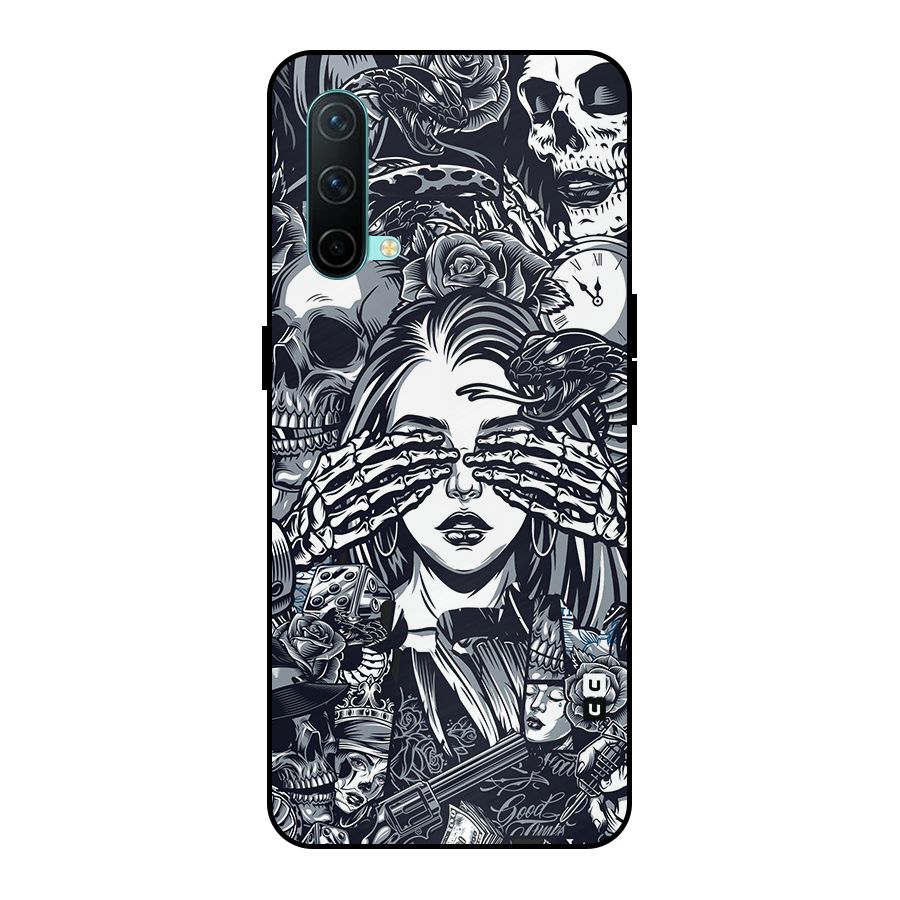 Vintage Skulls and Girl Style Metal Back Case for OnePlus Nord CE 5G