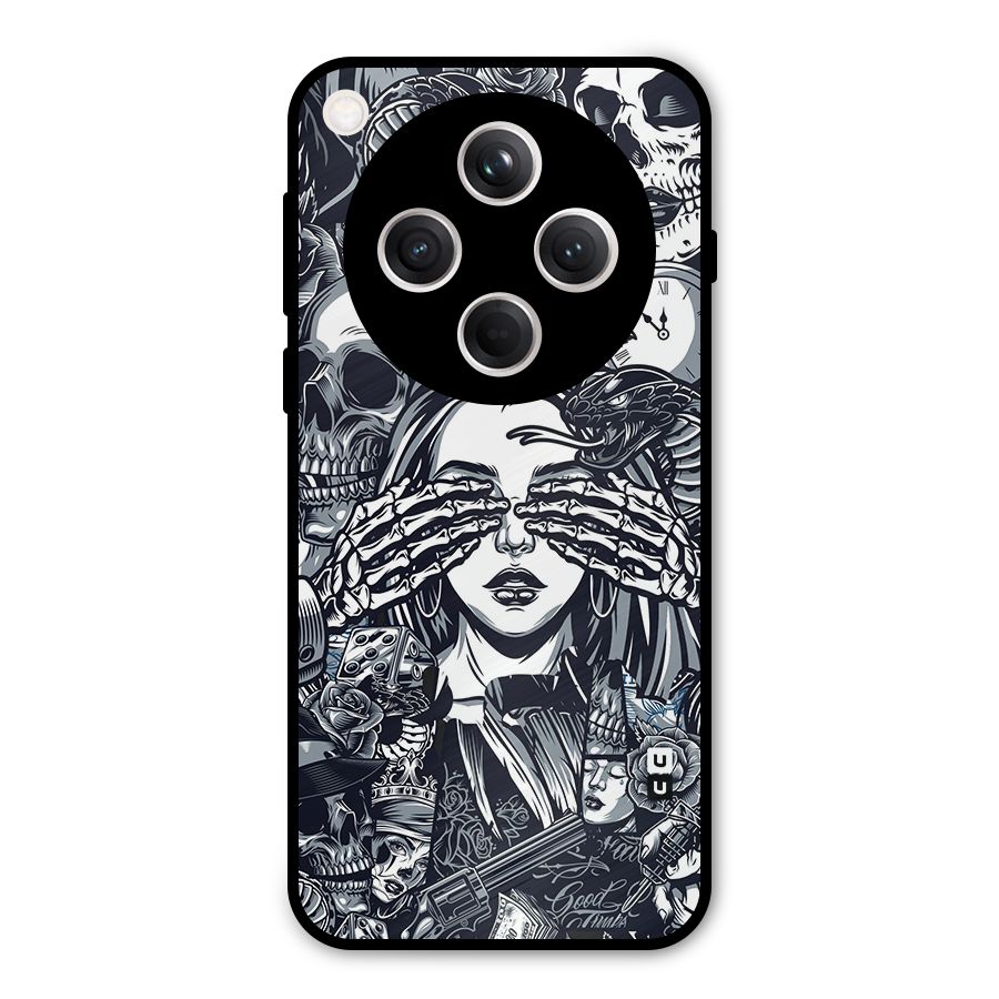 Vintage Skulls and Girl Style Metal Back Case for Oppo Find X8