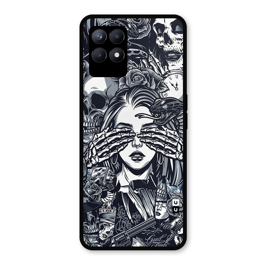 Vintage Skulls and Girl Style Metal Back Case for Realme Narzo 50